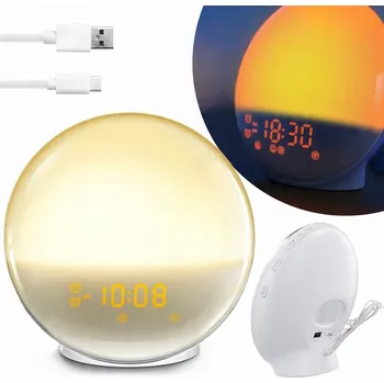 Lampička Světelný budík se simulací východu slunce USB 14 barev