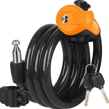 Zámek na kolo ZÁMEK NA KOLO ZÁMEK NA KOLO LANKOVÝ ZÁMEK ŘETĚZ NA KLÍČEK 100CM RW36