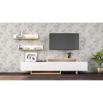 Obývací stěna VerDesign BLOOM 1 obývací stěna, bílá/dub Artisan