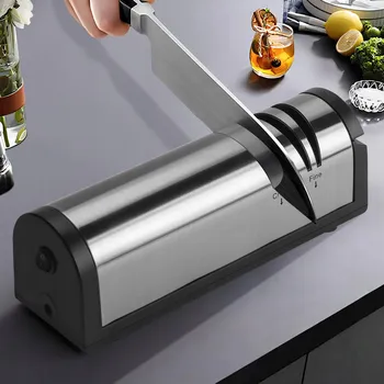 OBEISN Elektrická Brousek 3v1 na Kuchyňské Nože a Nůžky