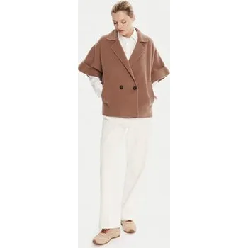 Weekend Max Mara Vlněný kabát Pera 2525086021 Hnědá Regular Fit 40