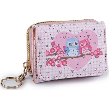 Peněženka Mini peněženka dětská 7x8,5 cm - 15 růžová nejsv. sova