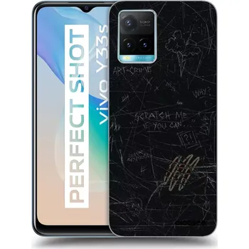 Pouzdro na mobilní telefon Picasee silikonový černý obal pro Vivo Y33s - SCRATCH