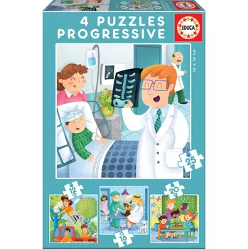 Puzzle Educa Budoucí povolání 4v1 12,16,20,25 dílků
