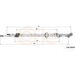 Tažné lanko, ruční převodovka COFLE 2CB.OP017