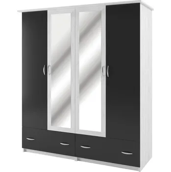 Šatní skříň VerDesign SONATE šatní skříň 4D, antracit/light artwood