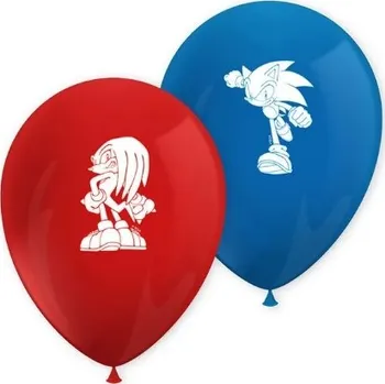 Party dekorace Latexové balonky Sonic the Hedgehog – 28 cm, 8 ks