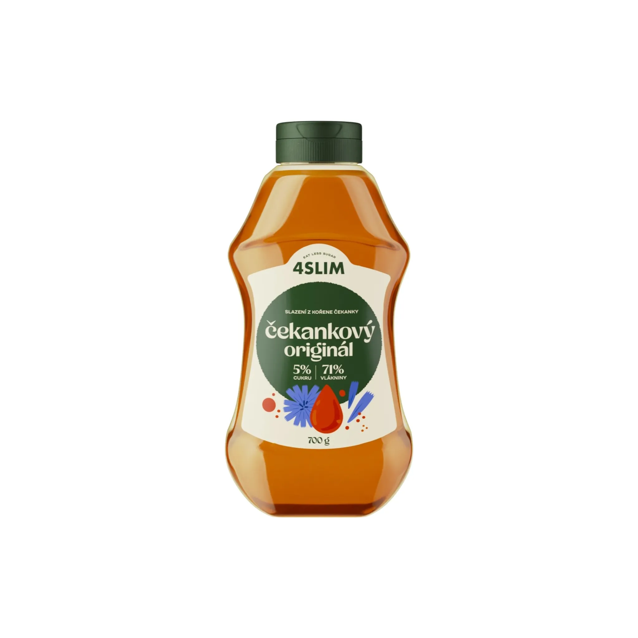 Fotografie 1 - Sladidlo 4Slim Čekankový sirup Originál 700 g