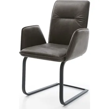 Jídelní židle DELIFE Jídelní židle Vinja-Flex mikrovlákno antracit vintage jídelní židle plochá černá