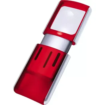 Lupa Zvětšovací lupa s osvětlením Wedo červená - 3x (38mm x 35mm)