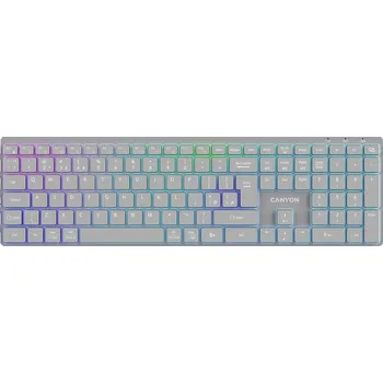 Klávesnice Klávesnice Canyon HKB-W11 RGB Dual Mode CZ - šedá