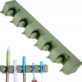 Interex design Univerzální stojan na košťata a mopy / Zelený