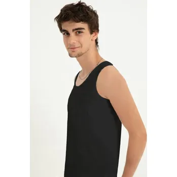 Pánské tílko Pánské černé BAVLNA tílko, vel. XL