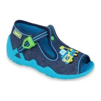 Chlapecká obuv 217P107 18 - chlapecké sandálky Befado modré, auto 217P107_22
