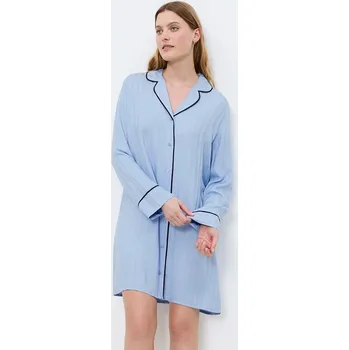 Dámské noční prádlo Propínací noční košile Amourette Jacquard světle modrá 4XL