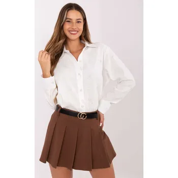 Dámská tunika Elegantní bílá košile s aplikací LK-