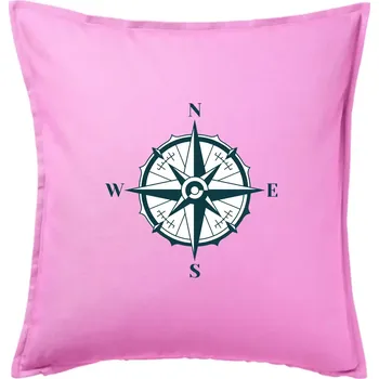 Polštář Kompas old - Polštář 50x50 - 50x50 - Pouze potah ( Růžová )