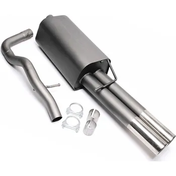 Zadní díl výfuku TA Technix sportovní výfuk - VW Bora (98-05), 2x 76 mm rovná nerezová koncovka bez pertlu