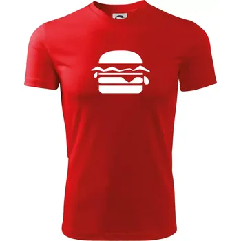 Hamburger ikona - Dětské triko sportovní (dresovina) - 158 cm/12 let ( Červená )