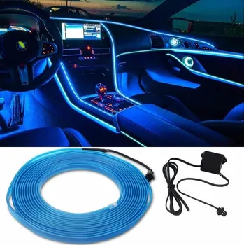 Osvětlení interiéru vozidel Ambientní podsvětlení interiéru led 300cm ledově modrá ICE BLUE