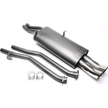 Zadní díl výfuku TA Technix sportovní výfuk - BMW 3 E30 320i / 325i kromě M-Technic, 2x 76 mm DTM zahnutá nerezová koncovka bez pertlu