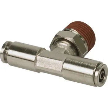 Tuning VIAIR fitinka T-kus s jedním závitovým výstupem 3/8" samec a dvěma výstupy na hadičku 3/8"