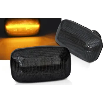 Směrový světlomet TOYOTA LAND CRUISER 70 80 90 100 - LED dynamické blikače do zrcátek - kouřové