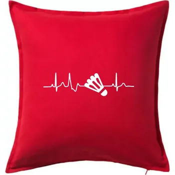 Polštář EKG Badminton košík - Polštář 50x50 - 50x50 - Pouze potah ( Červená )