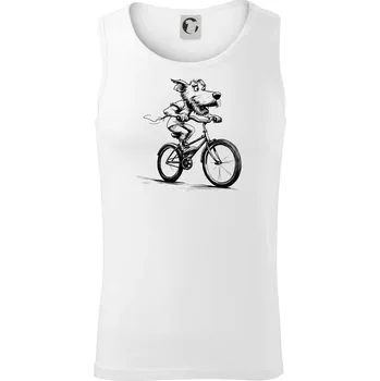 Pes na kole - Tílko pánské Core - L ( Bílá )