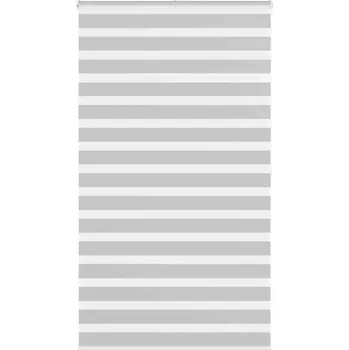 vidaXL Zebra roleta 125x200cm šířka látky 120,9cm polyester [4014786] Barva: světle šedá