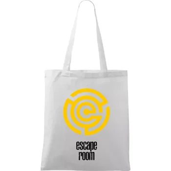 Escape room labyrint - Taška bavlněná - 42 x 38 cm ( Bílá )