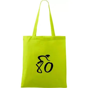 Cyklista slaví osmdesátiny (80) - Taška bavlněná - 42 x 38 cm ( Limetková )