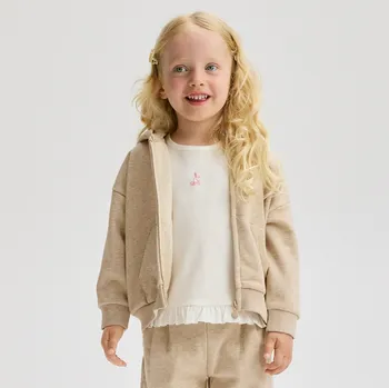 Dívčí mikina Reserved - Mikina s kapucí - béžová - 307FA-08M - 307FA-08M-92