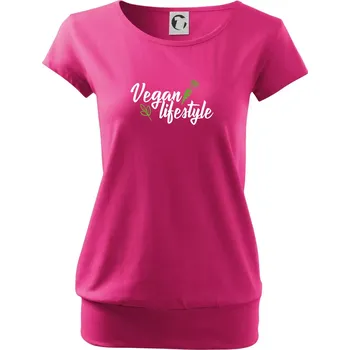 Vegan lifestyle - Volné triko city - XS ( Purpurová )
