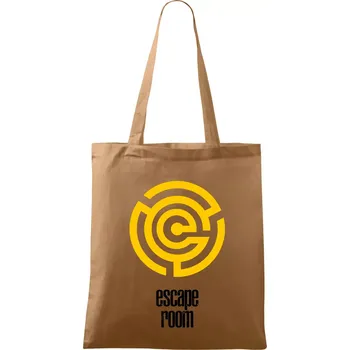 Nákupní taška Escape room labyrint - Taška bavlněná - 42 x 38 cm ( Cappuccino )
