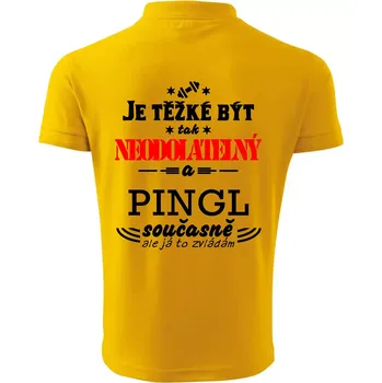 Pánská košile Je těžké být neodolatelný pingl - Polokošile pánská Pique Polo 203 - XL ( Žlutá )