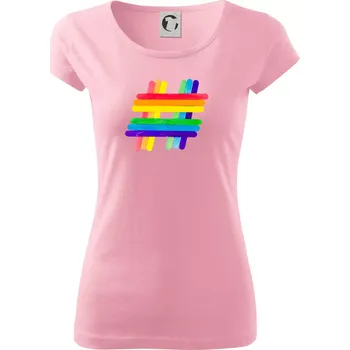 LGBT hashtag - Dámské triko Pure - XS ( Růžová )