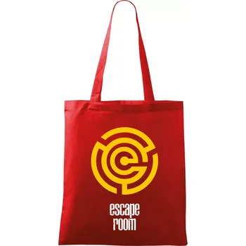 Nákupní taška Escape room labyrint - Taška bavlněná - 42 x 38 cm ( Červená )