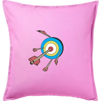 Polštář Šípy v barevném terči - Polštář 50x50 - 50x50 - Pouze potah ( Růžová )