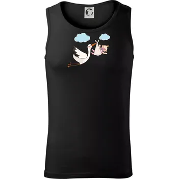 Pánské termoprádlo Čáp čekáme miminko - holka - Tílko pánské Core - 2XL ( Černá )