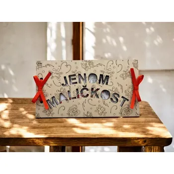 Obálka WT-darky Dřevěná obálka na peníze Jenom maličkost 4 18,5x10 cm 1 ks