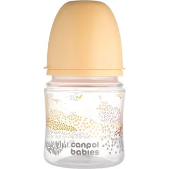 Kojenecká láhev CANPOL BABIES antikoliková láhev EASYSTART MOUNTAINS 120ml Béžová