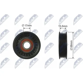 Vratná/vodicí kladka, klínový žebrový řemen NTY RNK-SB-000