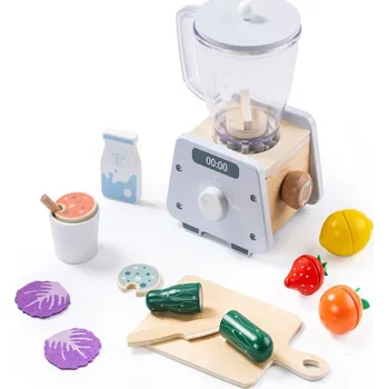 Dětský spotřebič eliNeli Dětský dřevěný smoothie mixér s příslušenstvím