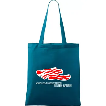 Nejsem slanina - Taška bavlněná - 42 x 38 cm ( Petrolejová )