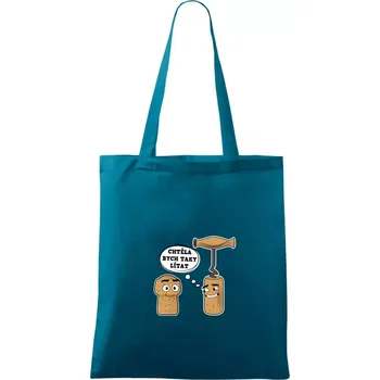 Zátka - chtěla bych taky lítat - Taška bavlněná - 42 x 38 cm ( Petrolejová )