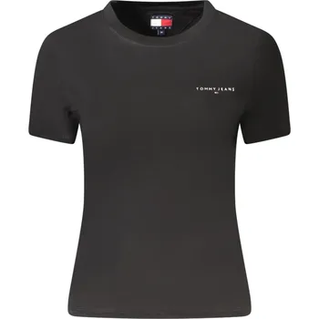 Dámské černé triko s krátkým rukávem Tommy Hilfiger Other 3378429