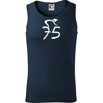 Cyklista slaví pětasedmdesátku (75) - Tílko pánské Core - S ( Námořní modrá (velmi tmavá - téměř černá) )