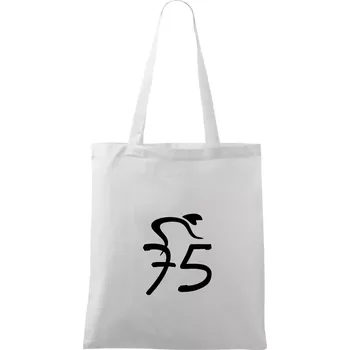 Cyklista slaví pětasedmdesátku (75) - Taška bavlněná - 42 x 38 cm ( Bílá )