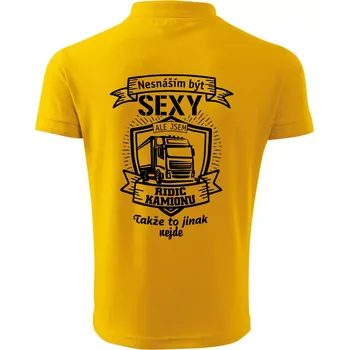 Pánská košile Nesnáším být sexy - Řidič kamionu ERB - Polokošile pánská Pique Polo 203 - S ( Žlutá )